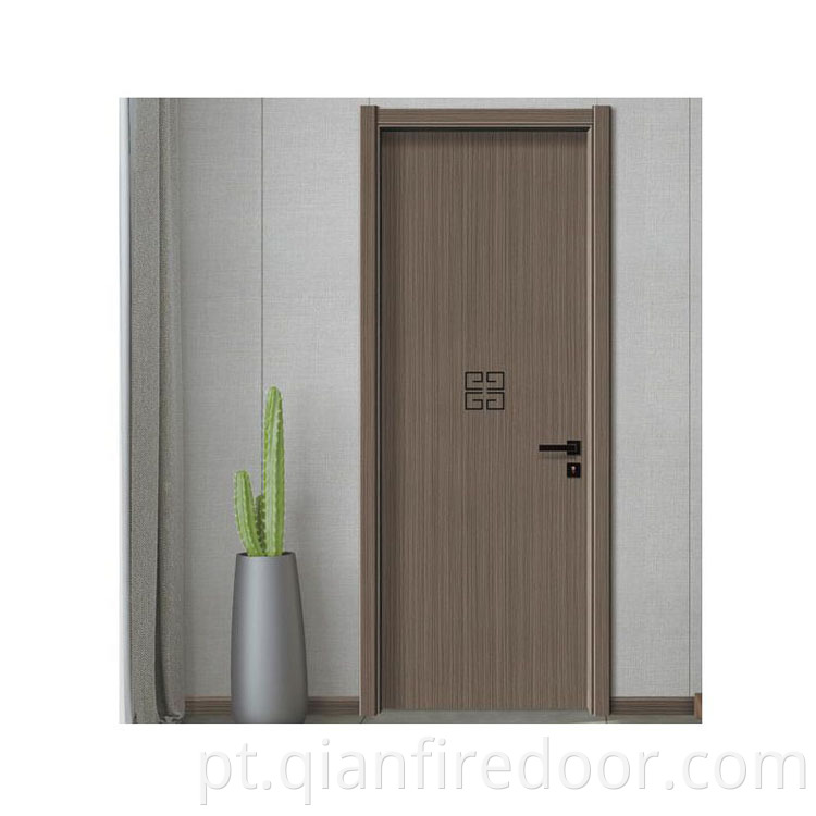 divisória portas simples de design de madeira à prova de traças wpc pvc porta interna do quarto composto